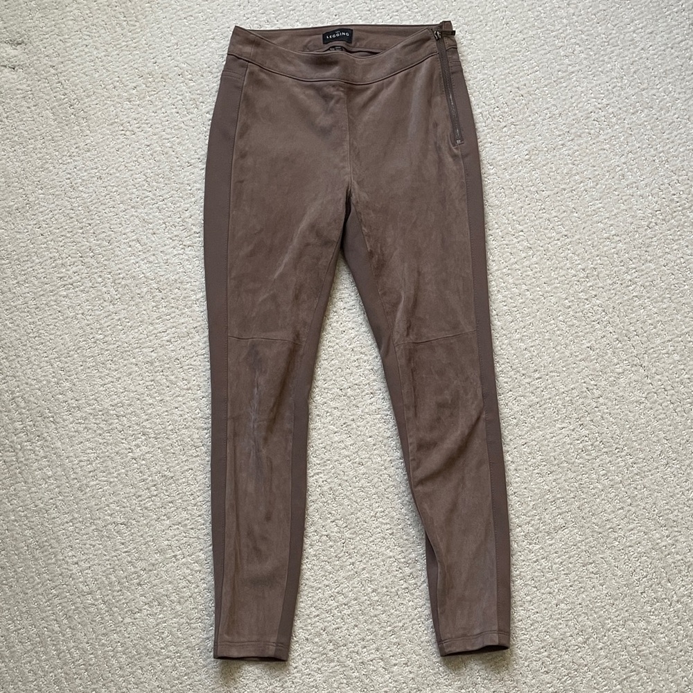 WHBM Alpaca Suede Taupe Leggings